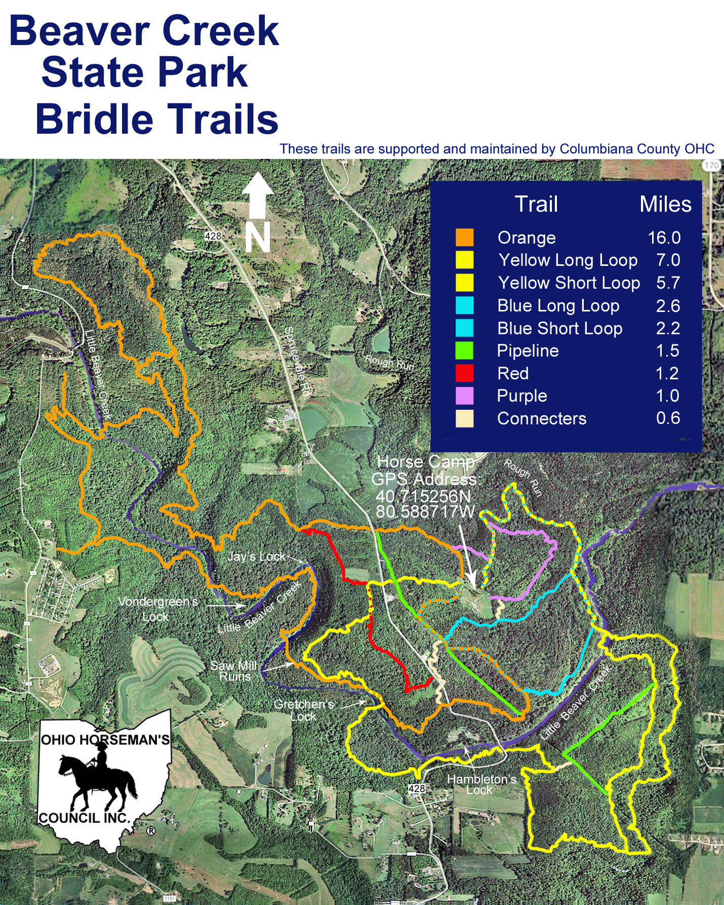 Trail Info Maps Lorain County Ohio Horseman S Council